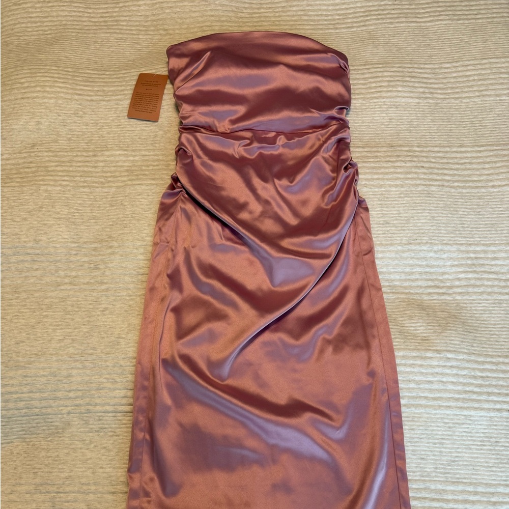 BHLDN Strapless Satin Dress *NWT*
